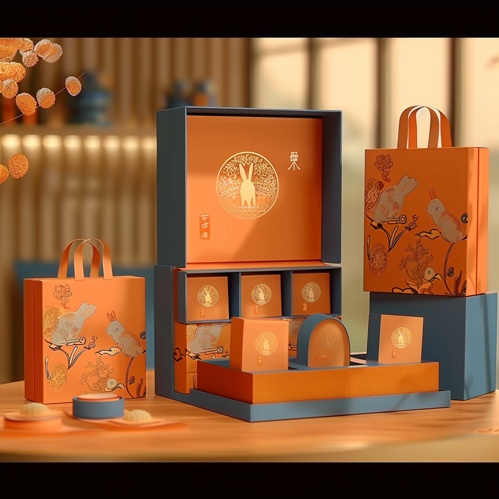 yiqi2018_Mooncake_gift_box_packaging_design_with_an_orange_and__0d4efbd5-13b5-426a-a725-fd542fe032d4.png